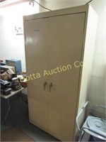 LARGE METAL 2-DOOR STORAGE CABINET: