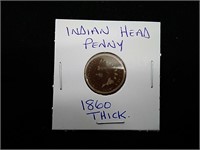 Indian Head Penny - USA "1860" Thick