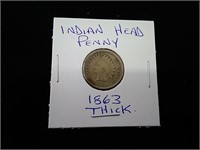 Indian Head Penny - USA "1863" Thick