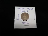 Indian Head Penny - USA "1893"