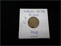 Indian Head Penny - USA "1908"