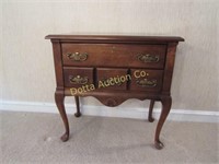 CHERRY QUEEN ANNE 2 DRAWER STAND: