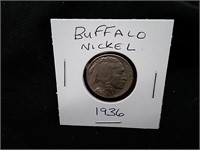 1936 Buffalo Nickel - USA