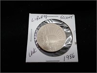 1986 Liberty 50 Cent Coin USA - UNC