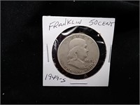 1949 - S Franklin 50 Cent Coin USA - "Silver"