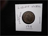 1911 Liberty Nickel - USA "Very Good"