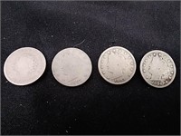 4 Assorted Dates Liberty Nickel - USA