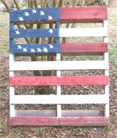 Flag Painted Wood Pallet