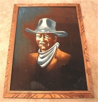 Vintage John Wayne Velvet Painting