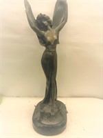 Bronze & Marble Statue By Libellule 21"