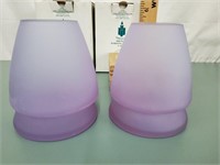 2 Lilac frost Partylite candle holders