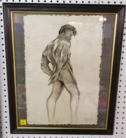 Pencil Drawing of Naked Man
