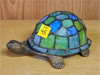 Turtle Lead Glass Accent Lamp