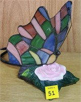 Butterfly Lead Glass Accent Lamp