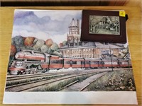 Pewter Railroad Picture, Lehigh Valley RR Poster,