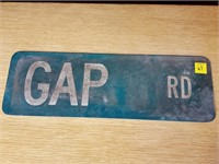 Gap Road Steet Metal Sign