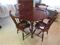 5 PC. DUCKLOE CHERRY DINETTE SET: