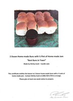 2 Dozen Home-made Buns With 250 ml of Rhubarb Jam