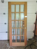 Solid Wood French Door with Beveled Glass