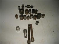 Assorted 1/2 inch Drive Sockets and Extensions
