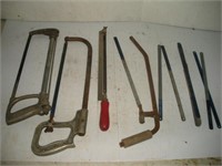 Assorted Hack Saws and Extra Blades