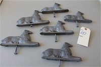 Set of 6 vintage dogs for top of gates