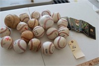 Baseballs, Softballs, and golf cards