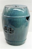 Turquoise Glazed Clay Flower Pot Stand