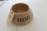 Large dog crock bowl