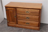 (3) Drawer Dresser W/2 Shelf Cabinet Built In