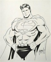 Original Superman drawing by artist Tom Grummett