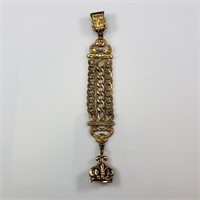 Chain Ribbon Watch Fob with Clip