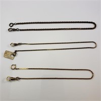 (3) Pocket Watch Chains