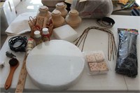 Crafting lot and vintage croquet wires