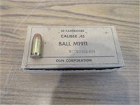 Olin .45cal Ball M1911, 50 total shells