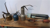 Oil Can (3) & Battery Tester Lot