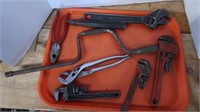 10" & *" Pipe Wrench, 12" Crescent Wrench & More