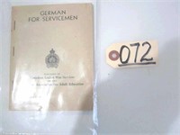 WW II   " GERMAN FOR  SERVICEMEN"  HANDBOOK