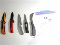 LOT OF ASSORTED FOLDING KNIVES