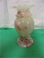 Marble Stone Vase 7-3/4" Tall