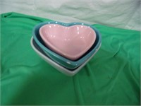 Nesting Heart Shaped Bowls