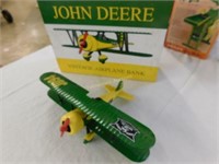 J. Deere 94 Airplane Bank w/box