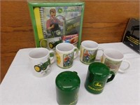 J. Deere salt & pepper, 4 cups, 2009 calendar set