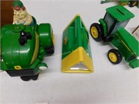 JD plastic tractor bank, light & Funny toy tractor