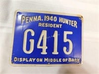 1940 Penna Resident Hunter license