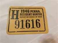 1946 Penna Resident Hunter license