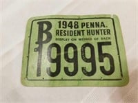 1948 Penna Resident Hunter license