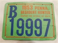 1953 Penna Resident Hunter license