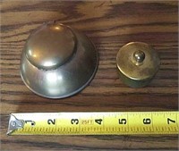 Brass Inkwell and stamp holder
