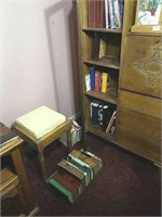 Books and wooden stool, city directory
